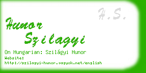 hunor szilagyi business card